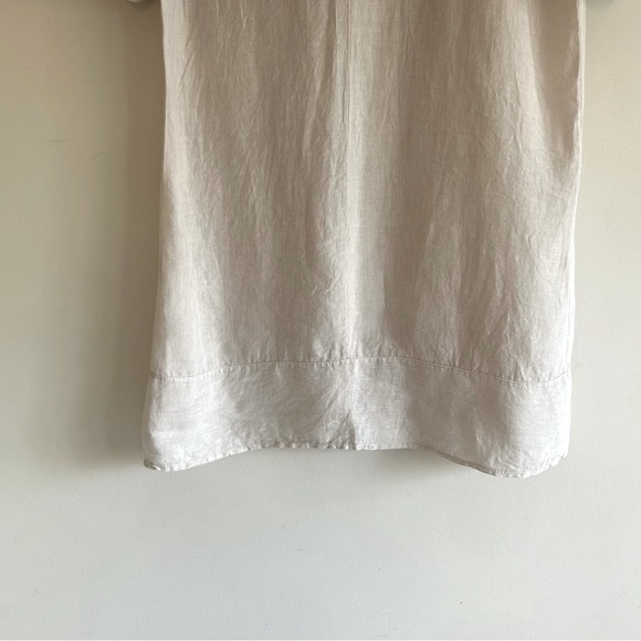 Rosemarine Lagenlook Natural Taupe 100% Linen Sheath Dress Women's Large - Picture 8 of 14